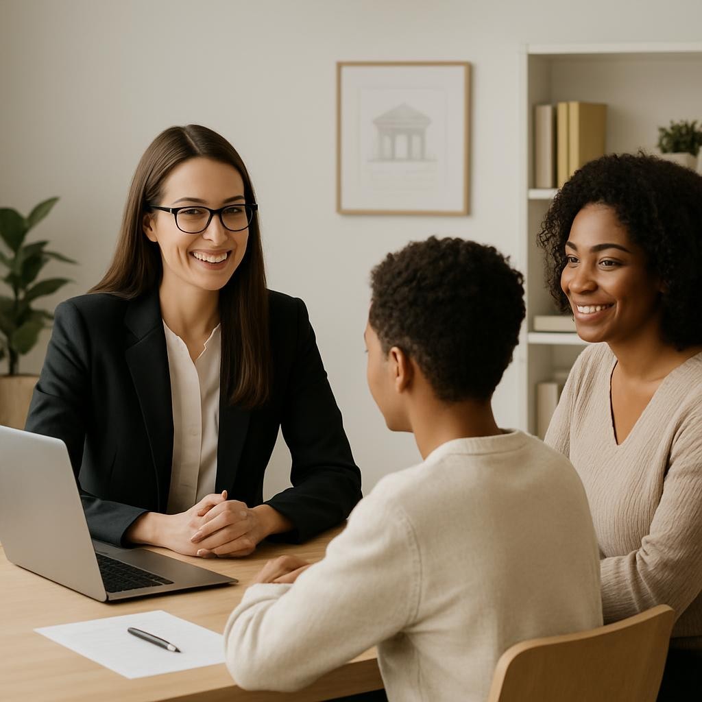 A professional, welcoming educational consulting scene representing personalized, human-first student guidance. The image should evoke trust, expertise, and support for students and families, fitting the theme 'What makes HFGN different?'. The image must not contain any text or text overlays.